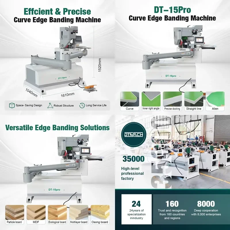 Mdf Pvc Semi Auto Curve Round Edgebander Wood Automatic Edge Banding Machine for Curve Plywood Furniture