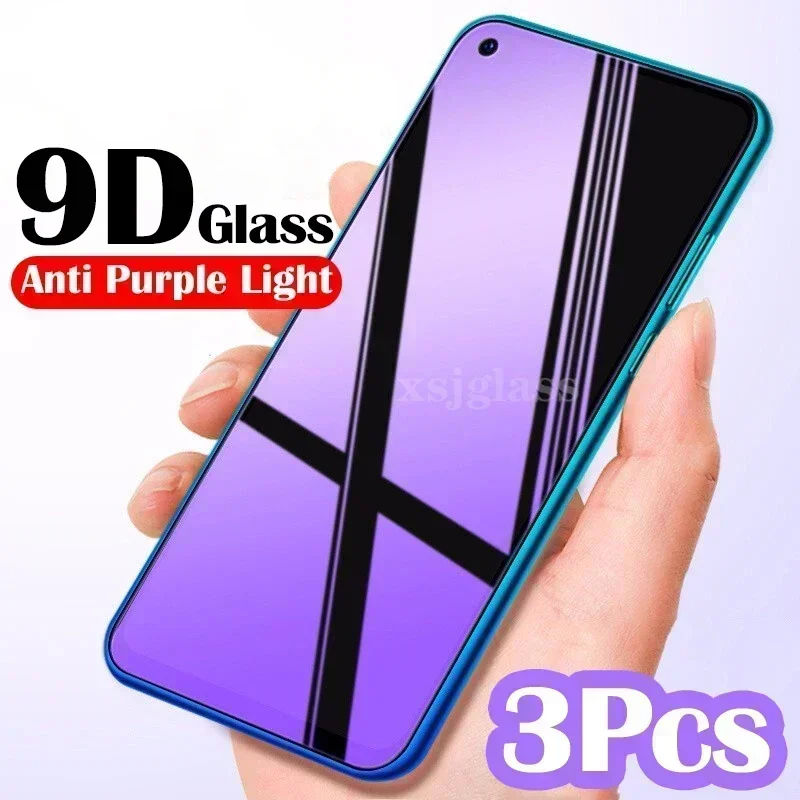 

3Pcs Anti Blue Ray Light Tempered Glass For POCO C65 M3 X3 Pro NFC Redmi Note 10 9 S 8 7 Pro T 13C 12C 10C Anti Blue Glass