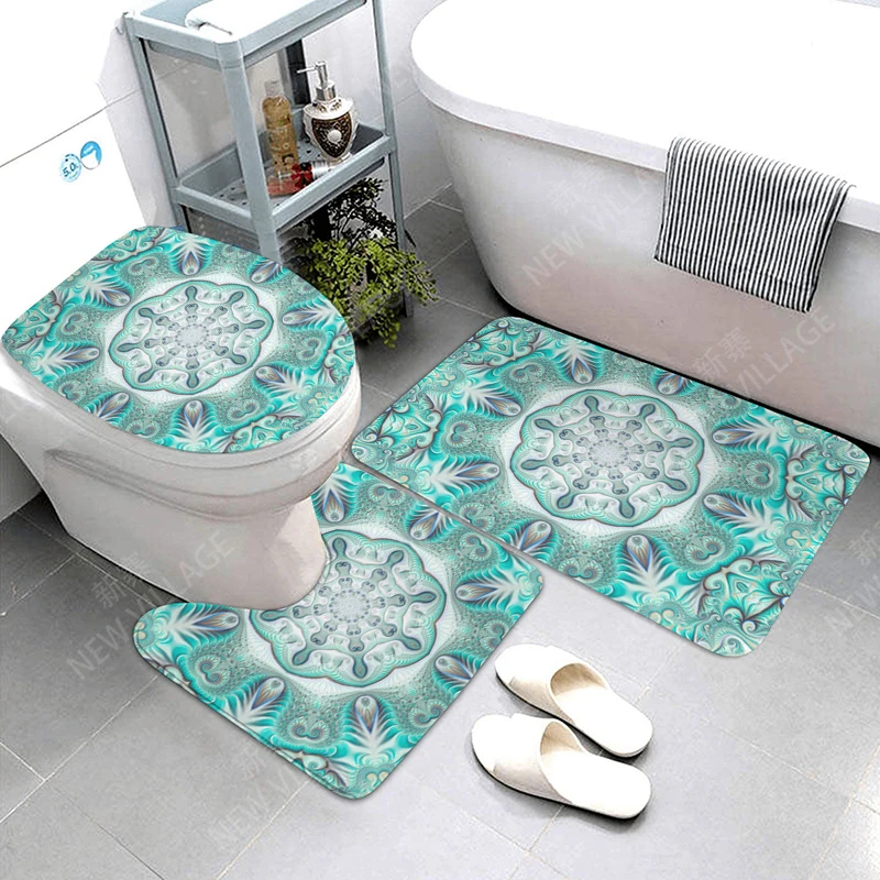 Mandala Anti-slip Bath Mats Bathroom Shower Mat Decor Absorbent Foot Mat Entrance Bathtub toilet rug Morocco vintage Persia boho