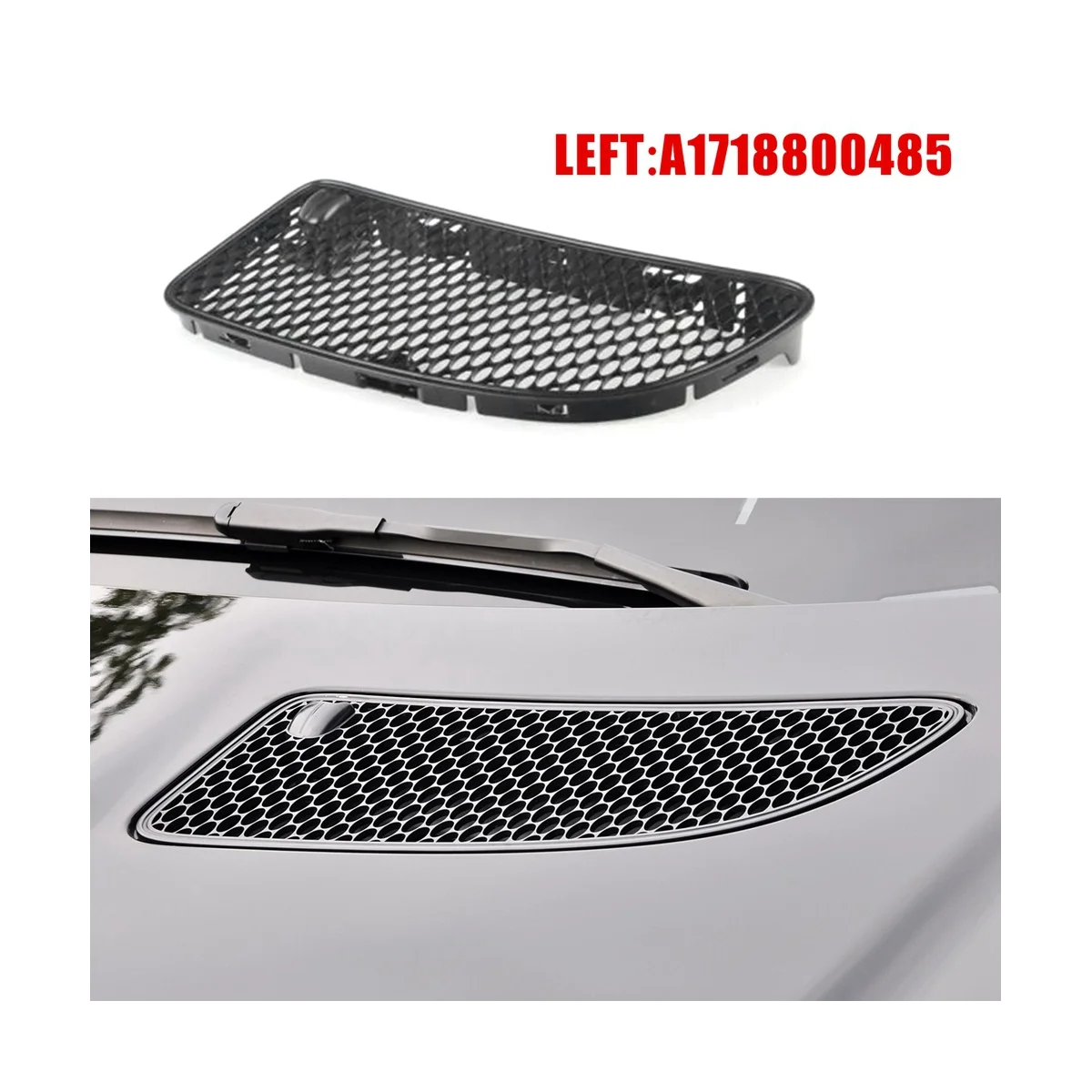 Car Front Left Hood Vent Grille for R171 SLK280 SLK300 SLK350 2005-2011