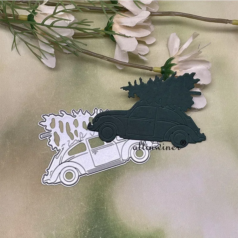 

Christmas tree car Metal Cutting Dies Stencils Die Cut for DIY Scrapbooking Album Paper Card Embossing
