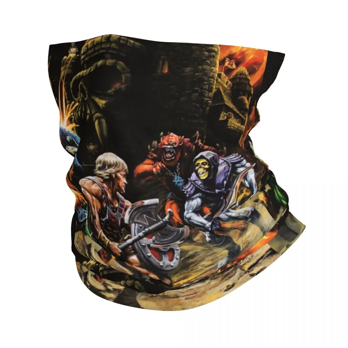 Custom He-Man And The Power Sword Bandana Winter Neck Warmer Windproof Wrap Face Scarf Masters of the Universe Gaiter Headband