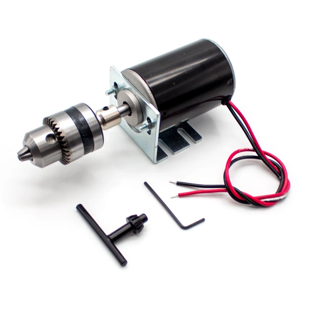 XD-3420 12V/24V 30W DC Motor Mini DC High Speed Motor Out Shaft Diameter 8MM with B12 Collet and Motor Bracket