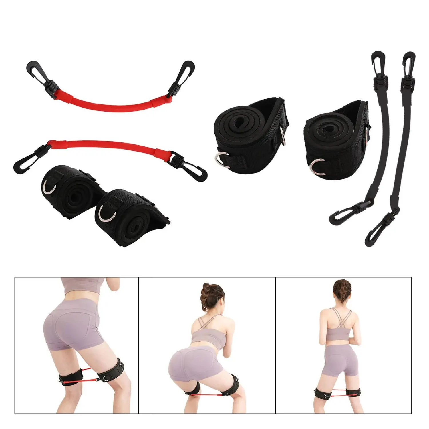 

4 Pieces Legs Resistance Bands Speed and Agility Training Tool Useful Exercise Bands Equipment Women Sprinting Gym