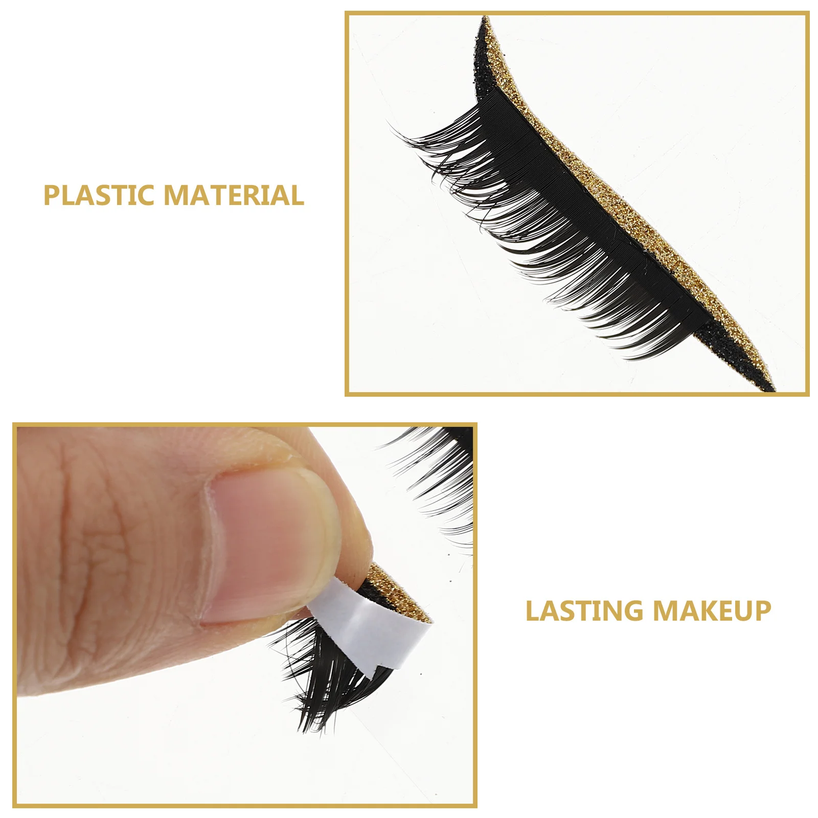 4 pary sztucznych rzęs, naklejki na eyeliner, samoprzylepne paski do oczu, odpowiednie na koncerty, imprezy kostiumowe, do noszenia na co dzień