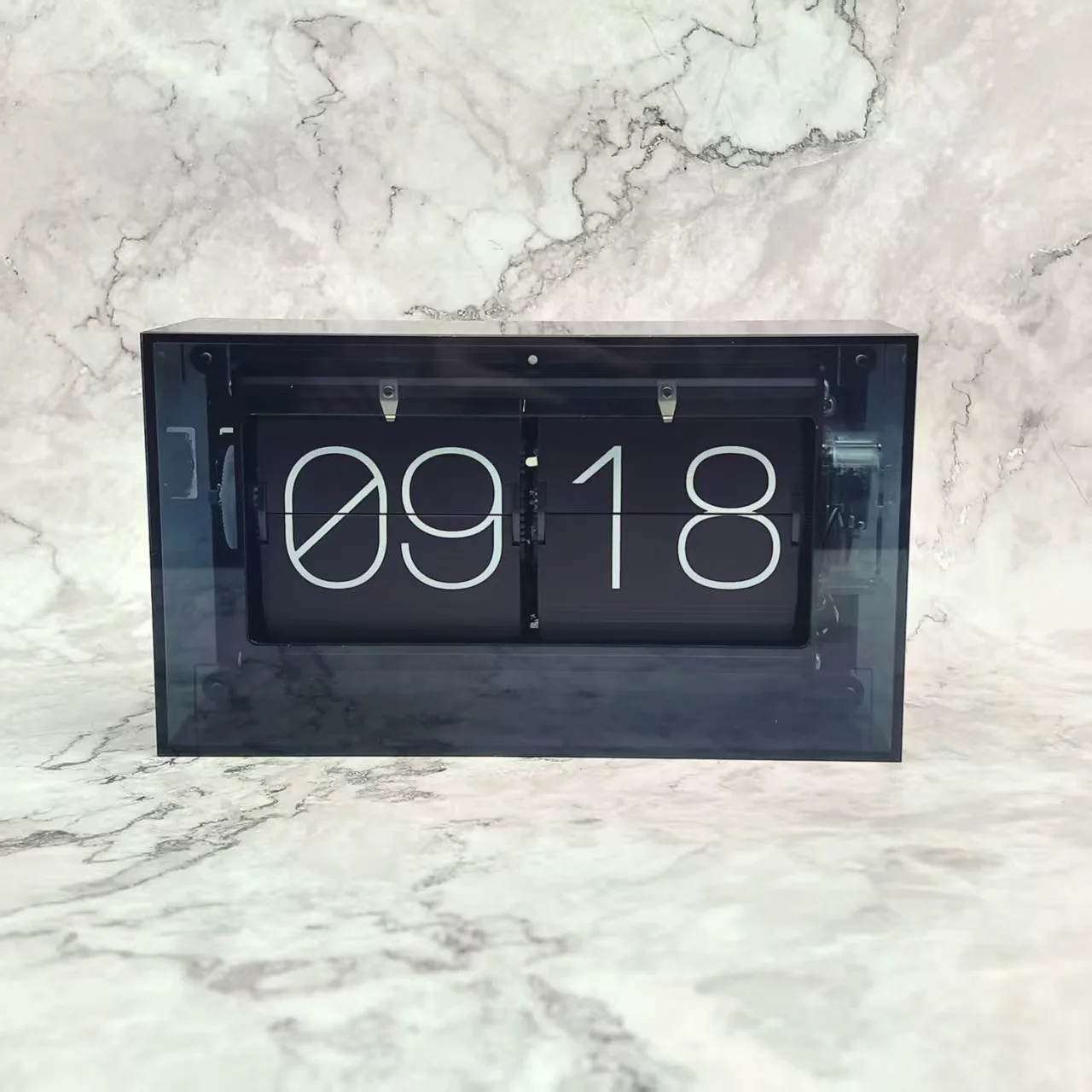 Quaint Maximalism Flip Clock - Colorful Auto-Flip Desk Clock for Living Room, Trendy Home Decor & Stylish TV Stand Accent