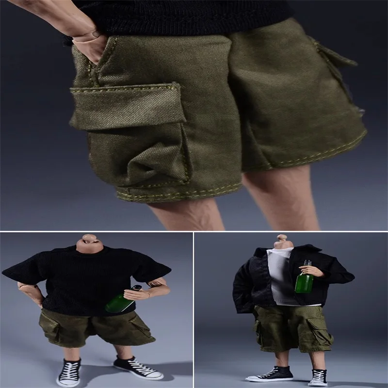 

1/12 Trendy Soldier Handmade Men's Work Shorts Model Fit 6'' Action Figure Toy In Stock Hot Sale