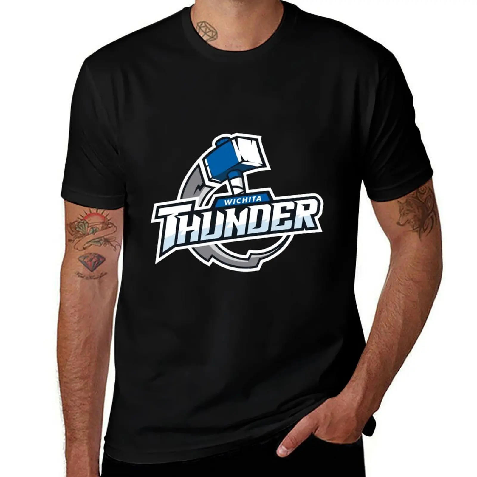WICHITA THUNDER T-Shirt Big Size Short Sleeve Casual Top T-Shirt