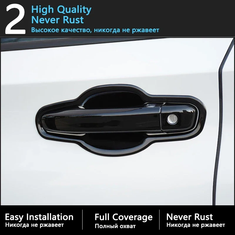 

Styling Black Carbon Fiber Exterior For Volkswagen VW Multivan T7 2022 2023 Chrome Car Door Handle Cover Ca
