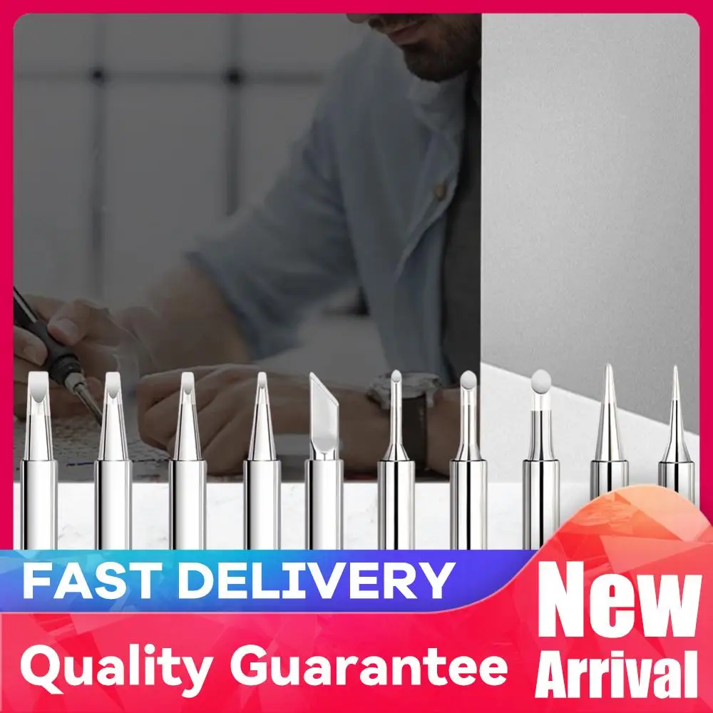 

11 Pcs Soldering Iron Tips with Welding Sleeve 900M Lead-Free Replaceable Soldering Tip Welding Tips Head for Soldering Station