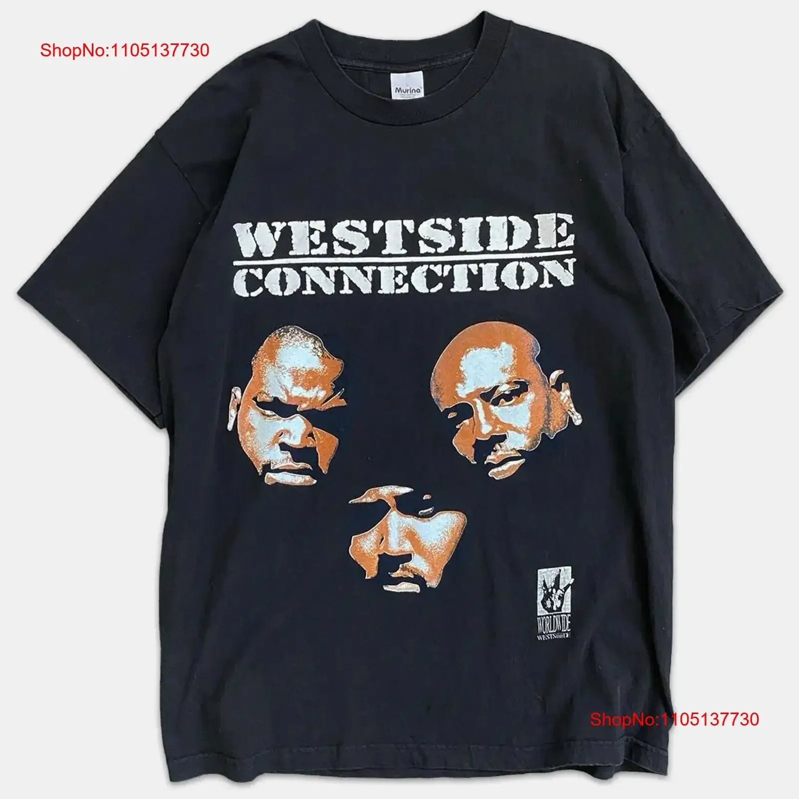 Vintage 90s West Side Connection Rap T Shirt L XL Murina Ice Cube Mak 10 WC vintage Washed Top For Everyday Wear Stretched