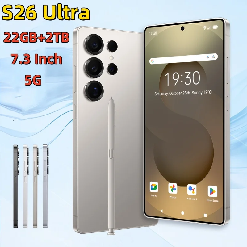 

HOT 2025 new S26 Ultra original intelligent 5G dual card dual standby Android 14 system global version phones 8000mAh battery