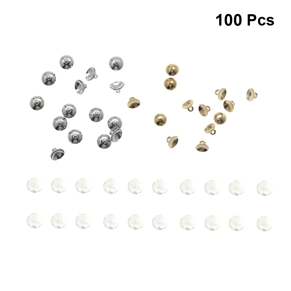 

100 шт., стеклянный шар, подвеска, подвеска, набор кристаллов, 50 стеклянных шариков, 25 золотых колпачков, 25 серебряных колпачков, сделай сам, изготовление ювелирных изделий, ожерелье, браслет