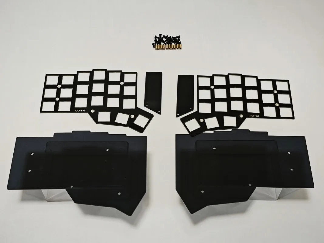 Imagem -04 - Corne Dividir Teclado Mecânico Fr4 Posicionamento Plate 3-layer Shell Sandwich Case Jogos pc Gamer Acessórios Presente