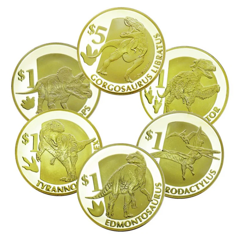 Ancient Dragon Dinosaur  Gold Coin Birthday Gift Thunder Dragon