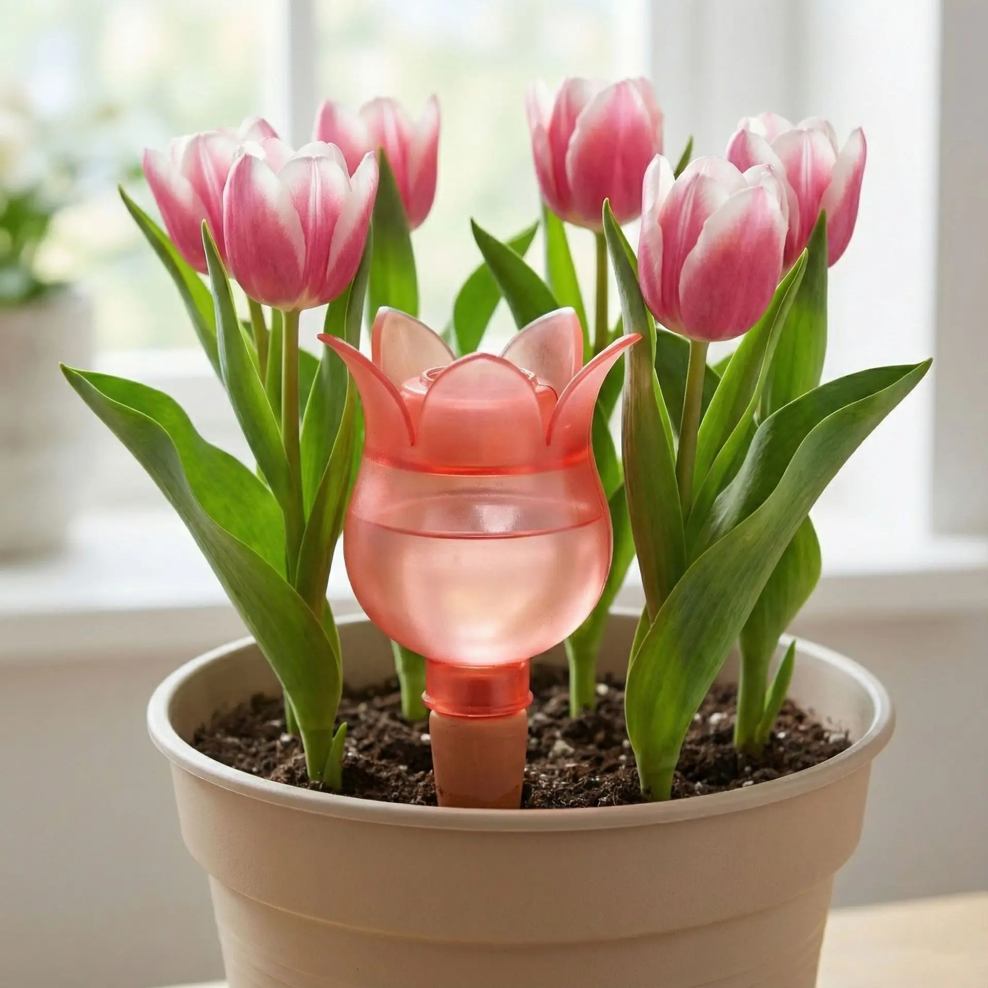 tulip dropper with automatic water seepage for watering flowers, suitable for home use, lazy people on business trips