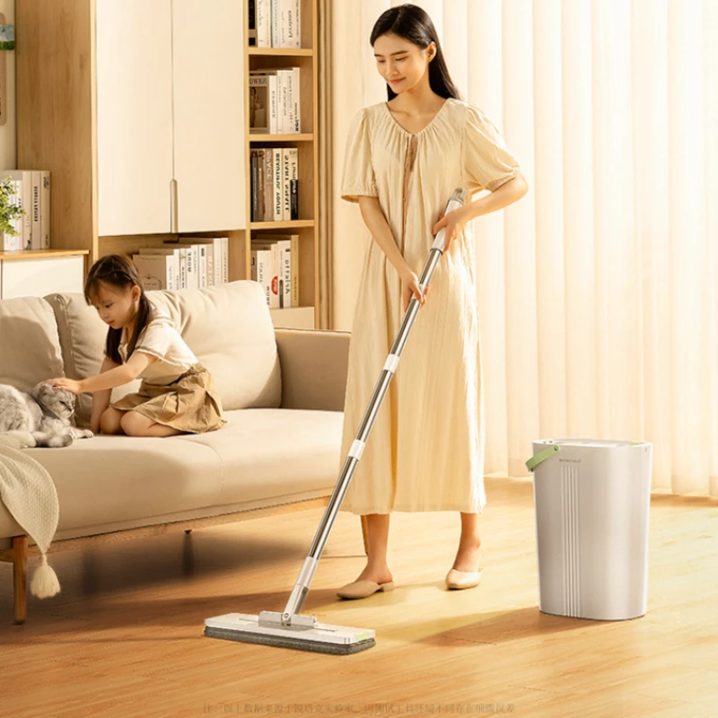 

Magic Bucket Spin Mops Floor Cleaning Replacement Pads Mops Microfiber Squeeze Fregonas Limpieza Suelo Cleaning Tools WK50TB