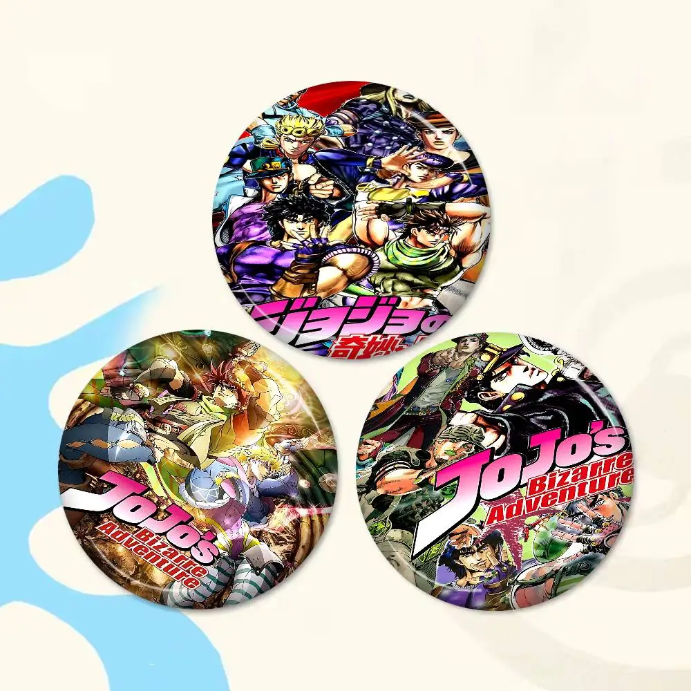 Anime JoJos Bizarre Adventure Anime Button Pin Handmade Brooch for Clothes Cartoon Badge Backpack Decoration Jewelry Accessories