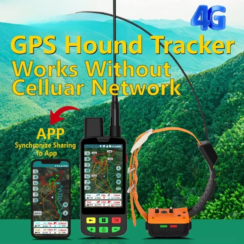 Stable Signal 15KM Range Dog Sheep GPS Tracker 1-20 Channels VHF Tracking + 4G Urban Coverage IP68 Waterproof 20h Battery