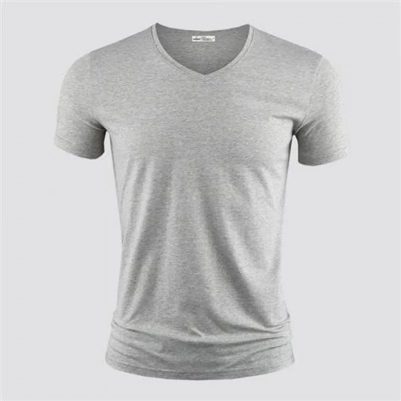Gray V-neck