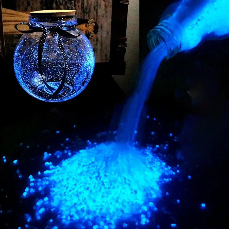 100g Bulk Luminous Particles Sand Ultra-bright Glow in Dark for Home Christmas Decor DIY Starlit/Wishing Bottle Long-lasting
