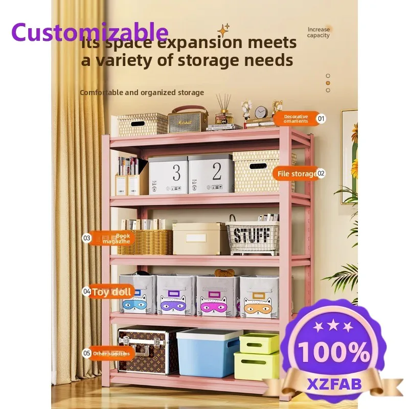 Factory Direct 2026 Pink Shelf Hole Board Multifunctional Toy Storage Rack Kitchen Multi-layer Floor