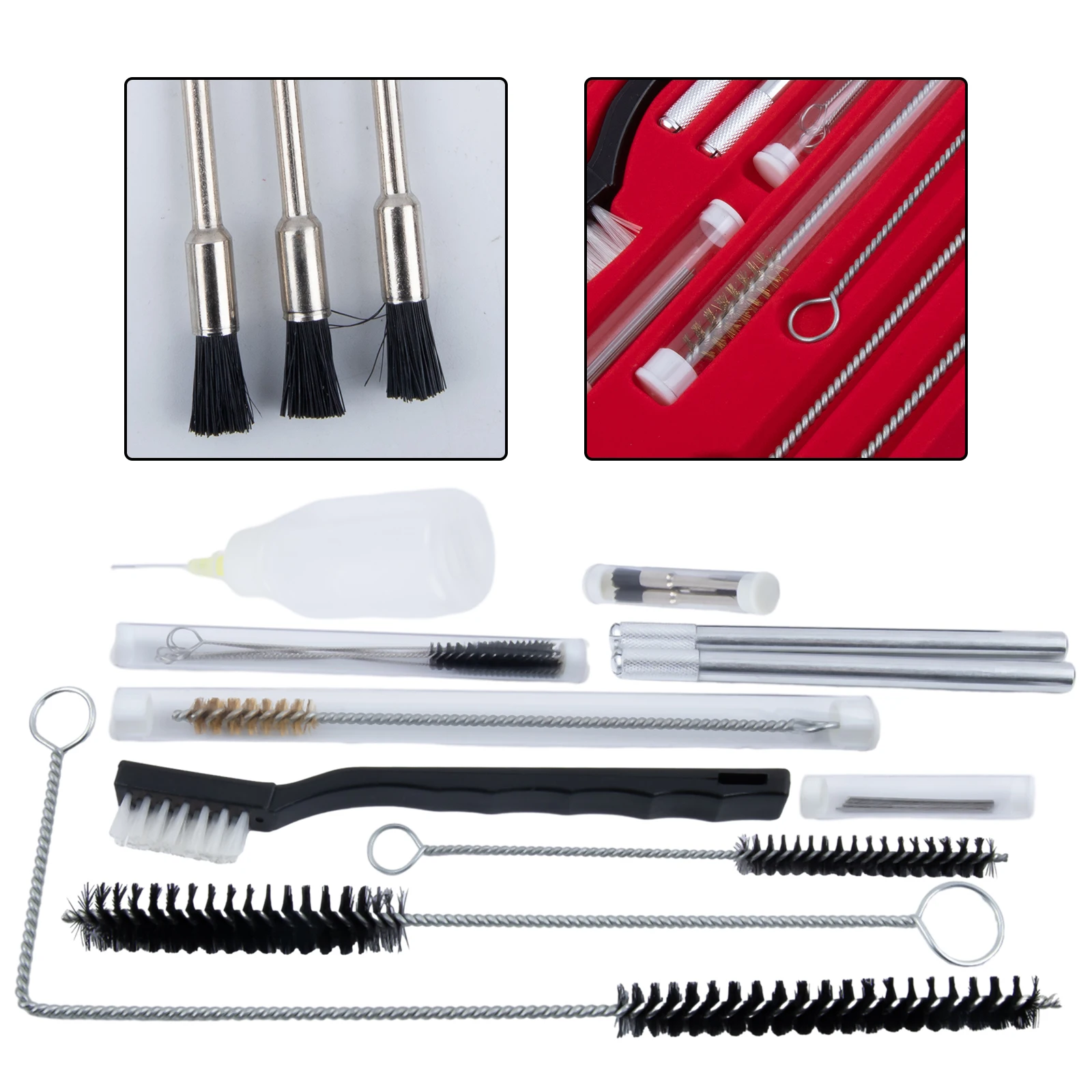 22pcs/set Cleaning Repair Tool Longest 210mm Shortest 115mm 40x20 Mm For All Types Of Spray Guns Cleaning Brush Set Tool Kit