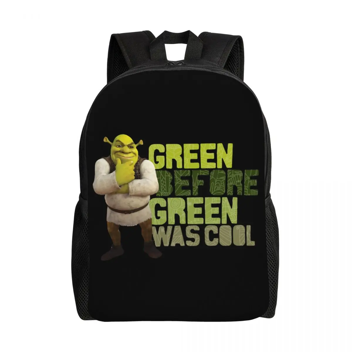 Custom Shreks Green Before Green Was Cool Backpacks for Women Men Water Resistant School College Bag Print Bookbags