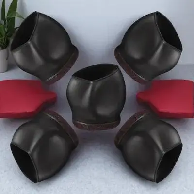 

5pcs Chair Caster Covers Tpe Floor Protectors For Hardwood Furniture Leg Protectors Rolling Chair Wheel Stoppers Noise Reducing