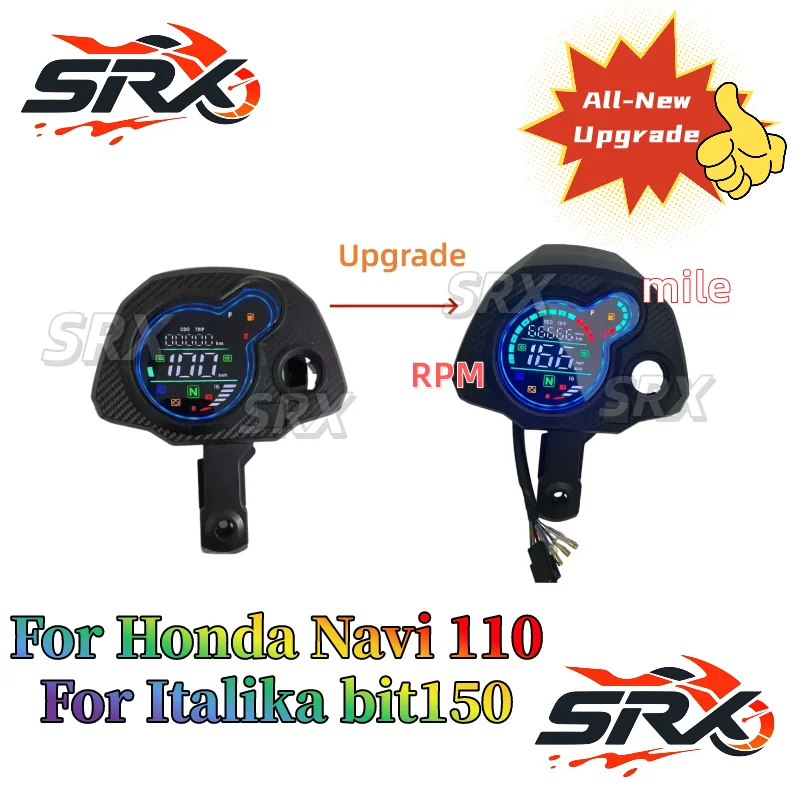 Navi110 Digital Meter Motorcycle Tachometer panel Digital Speedometer Navi LCD Odometer For Honda Navi 110