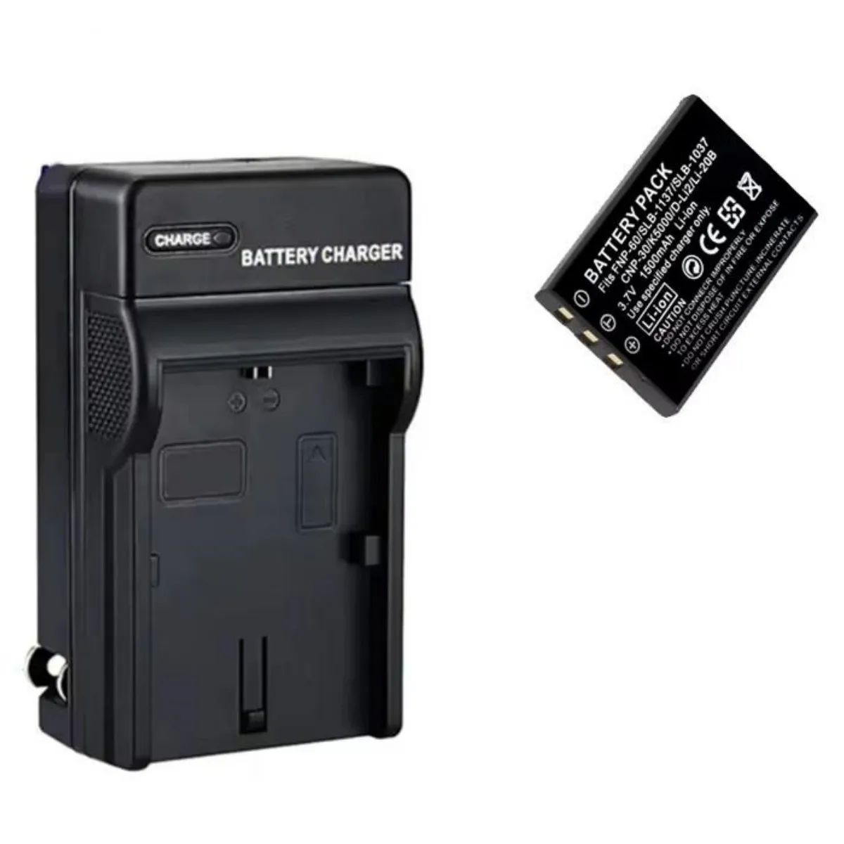 NP-60 NP60 Battery and LED Charger for Fujifilm NP-60 Kodak KLIC-5000 Samsung SLB-1137 Olympus LI-20B FinePix 50i 601 F401