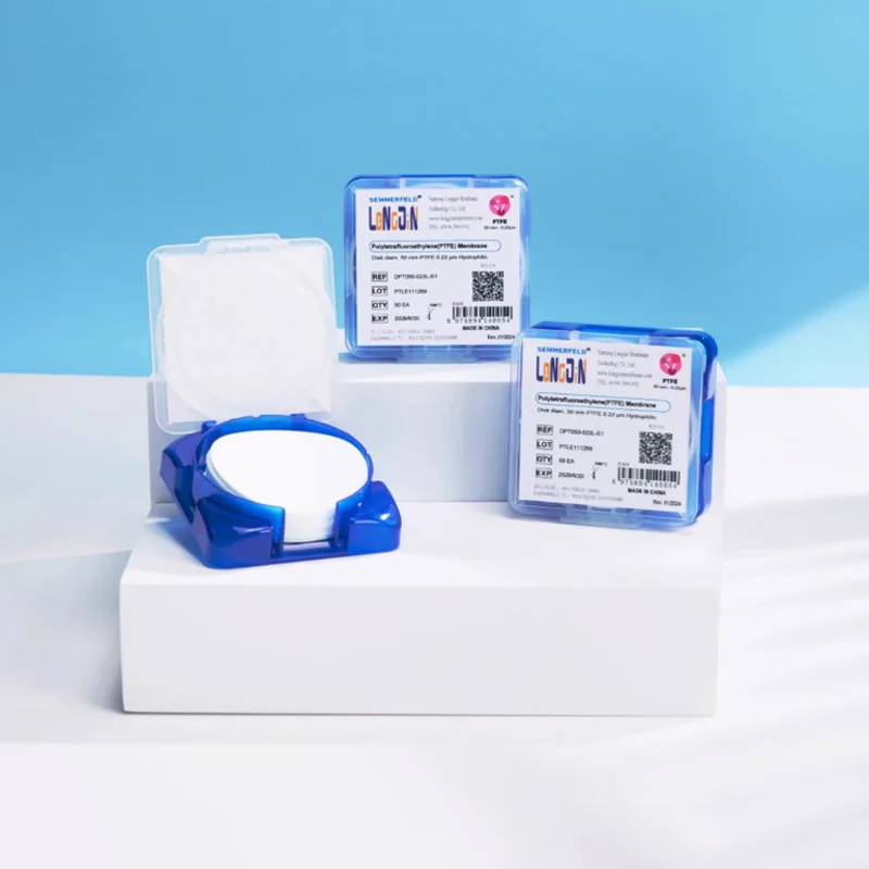 50pcs Set Ptfe Microporous Filter Membrane 47mm 50mm 0.1 0.22 0.45 1 3 5 10μm Filter Paper for Chemical Laboratory Instruments
