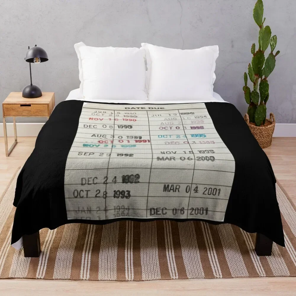 

Library Cards Greeting Card Throw Blanket Cozy Light Blanket for Travel Camping Picnic