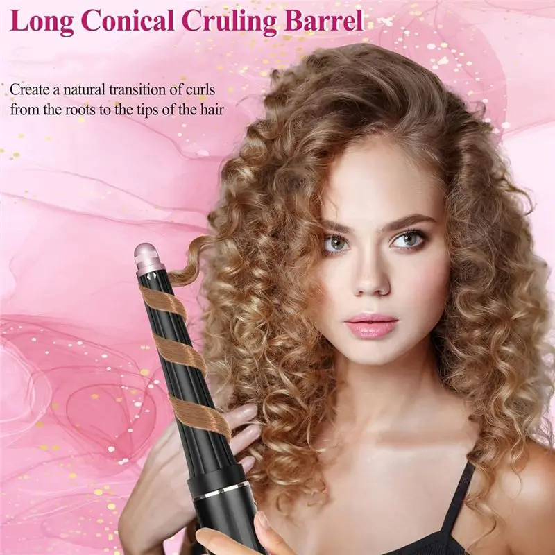 【بيع سريع 】 أدوات تجعيد الشعر المخروطية لـ Flexstyle HD435/430، لمرفق Shark Flex Style، أسطوانات طويلة، شريط تجعيد ذاتي