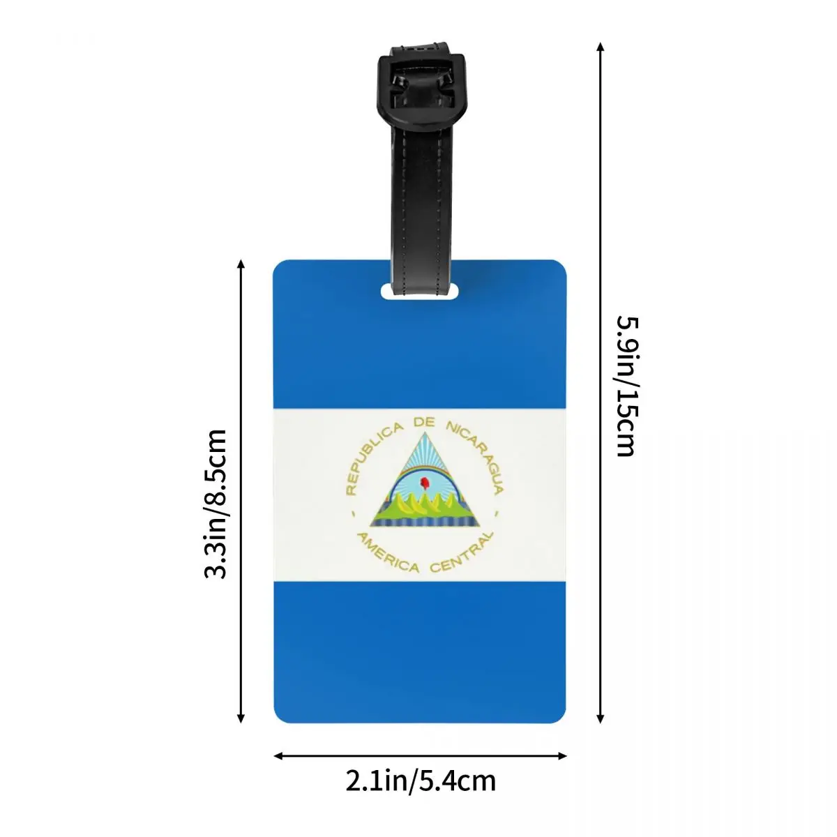 Nicaragua Vlag Bagagelabel Voor Reiskoffer Privacy Cover Id Label