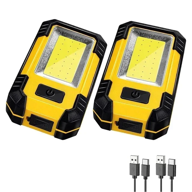 KDULIT 4000 mAh COB-Arbeitsleuchte, USB wiederaufladbar, LED-Taschenlampe, tragbare Laterne mit Magnet, 7 Beleuchtungsmodi, Camping-Notfall-Taschenlampe 9