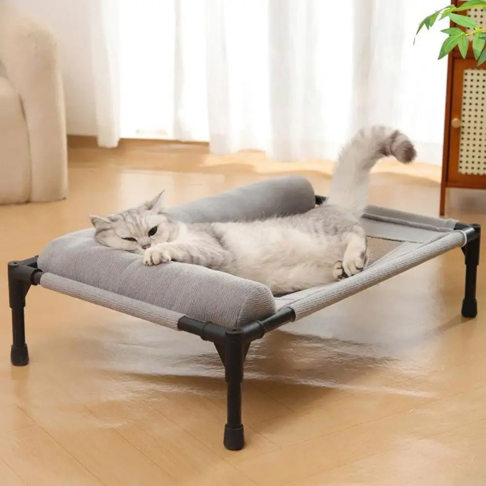 

Pet Furniture Mesh Elevated Dog Beds Removable with Pillow Dog Cooling Bed Breathable Raised Dog Bed Cat Patio Sunbathing