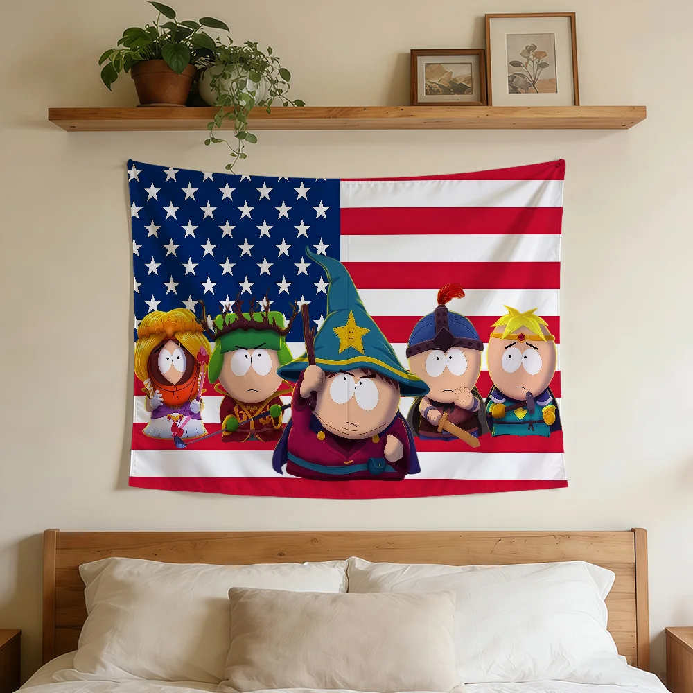 Cartoon S-South P-Park Cute Flag Durable Outdoor Indoor Patio Festive Decoration Classic Design Pole Wall Room Banner