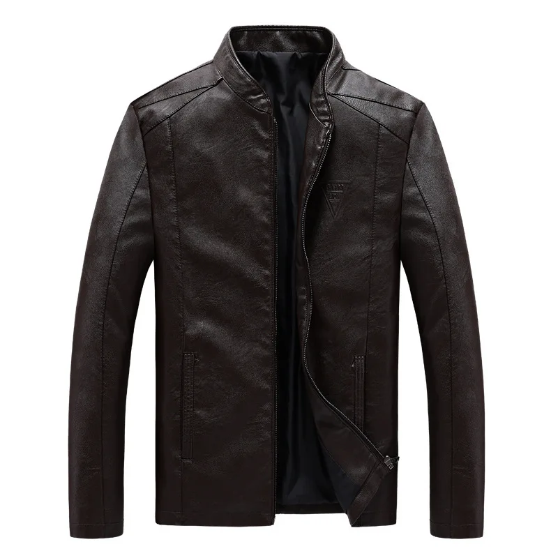 Spring and Autumn New Oversized PU Leather Jacket Men's Casual Jacket Solid Color Slim M-8XL  biker jacket men 자켓 casacas