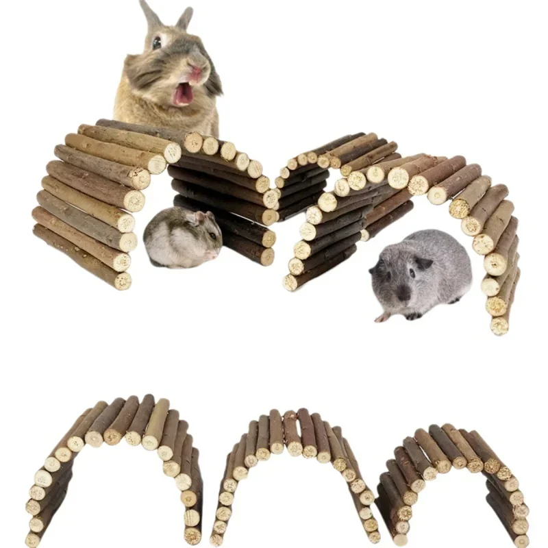 Chew Stick Willow Branches Hamster Squirrel Natural Toys Fenced Arch Bridge Parrots Rabbits Grinding Sticktoy