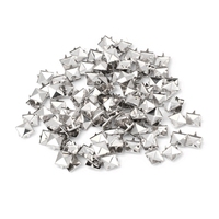 100pcs Square Rivet Metal Studs Spikes Punk Shoes Belt Clothing Decor DIY