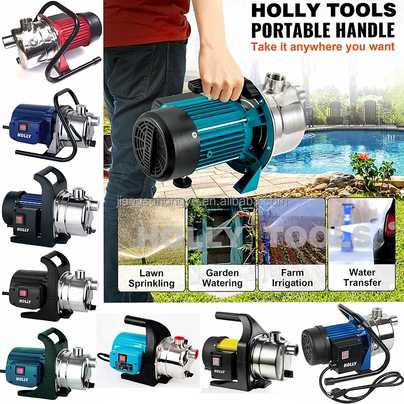 0.8HP self priming pump station water booster pump with Pressure Tank Garden Sprinkler System 600W Automatic Jet Pump 19L Boiler