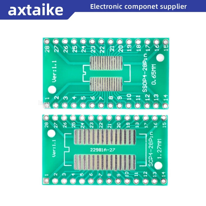 10PCS TSSOP28 SSOP28 SOP-28 SOP28 to DIP28 Transfer Board DIP Pin Board Pitch IC Adapter plate Conversion board 0.65/1.27mm
