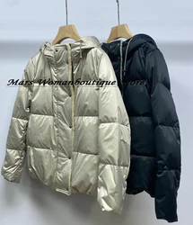 Hooded Goose Down Jacket for Women, Fur Integrated, Warm, High-End, Luxury, Fashion, Winter