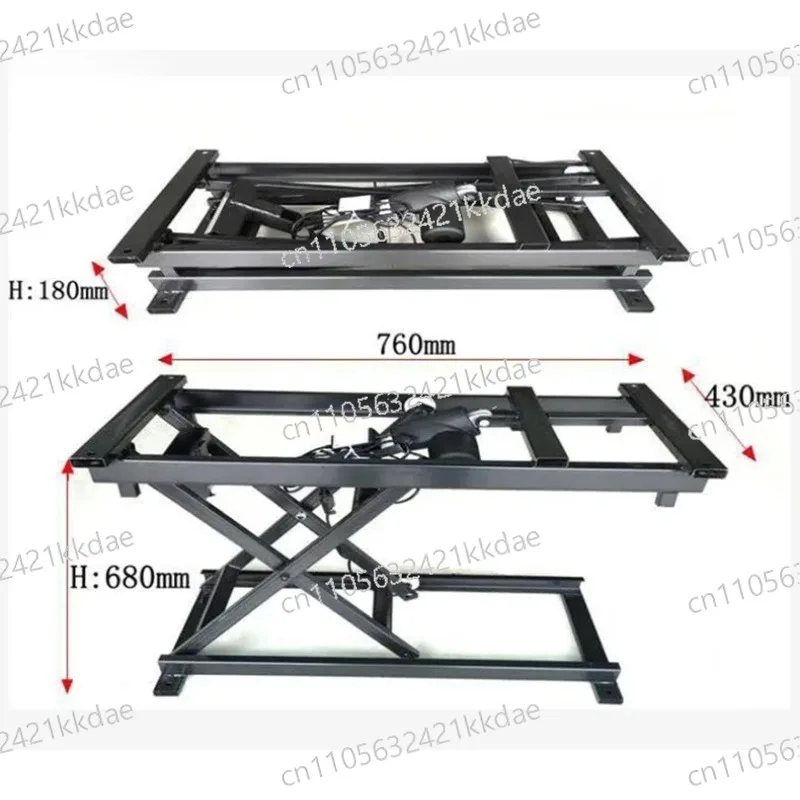 24V Lifting Hardware Folding Iron Frame 300kg Multifunctional Electric Wired Remote Control Coffee Table Dining Table