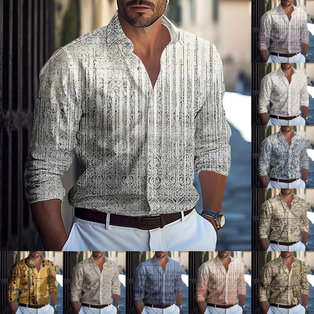 

Business simple versatile casual men's street formal long-sleeved shirt men's daily autumn and winter lapel long sleeve