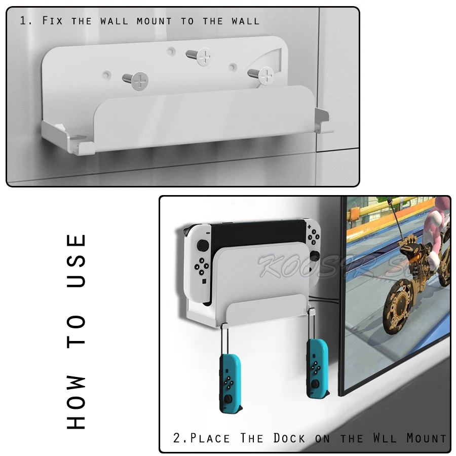 Nintend Switch OLED Wall Mount Bracket Storage Stand Nintendoswitch Gaming Accessories Case Joycon Pro Controller Display Tower