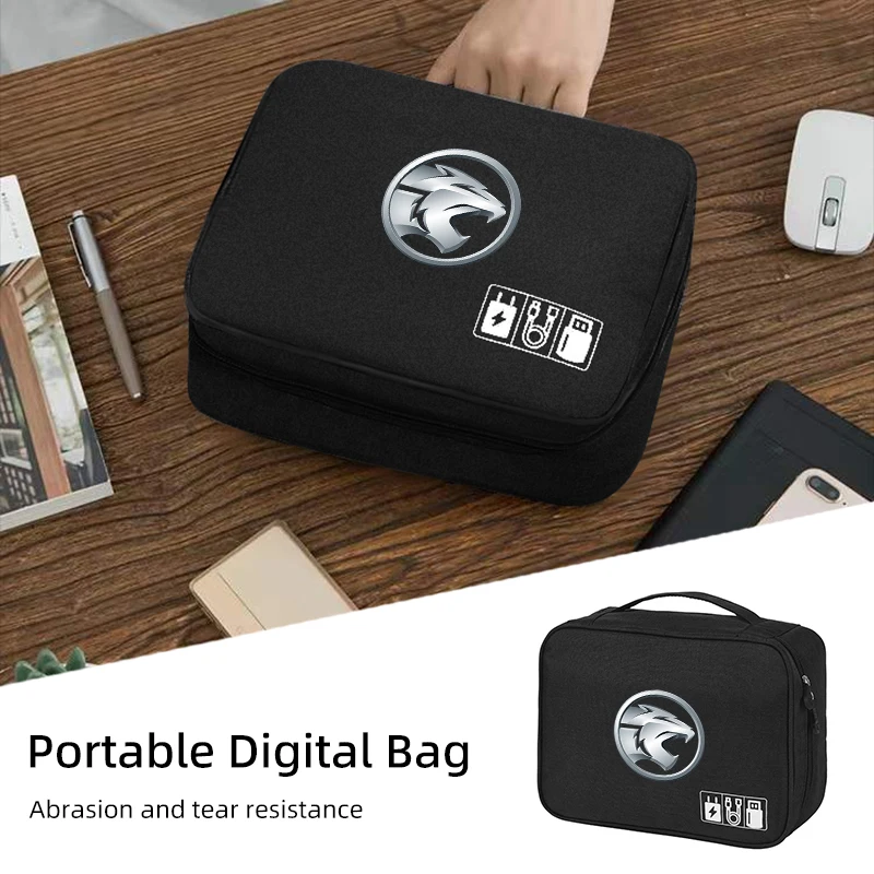 

Автомобильная цифровая сумка для хранения данных, USB-кабель-органайзер для Proton Exora Iriz R3 Wira Saga Satria Magma X50 V6 X70 L3 L5