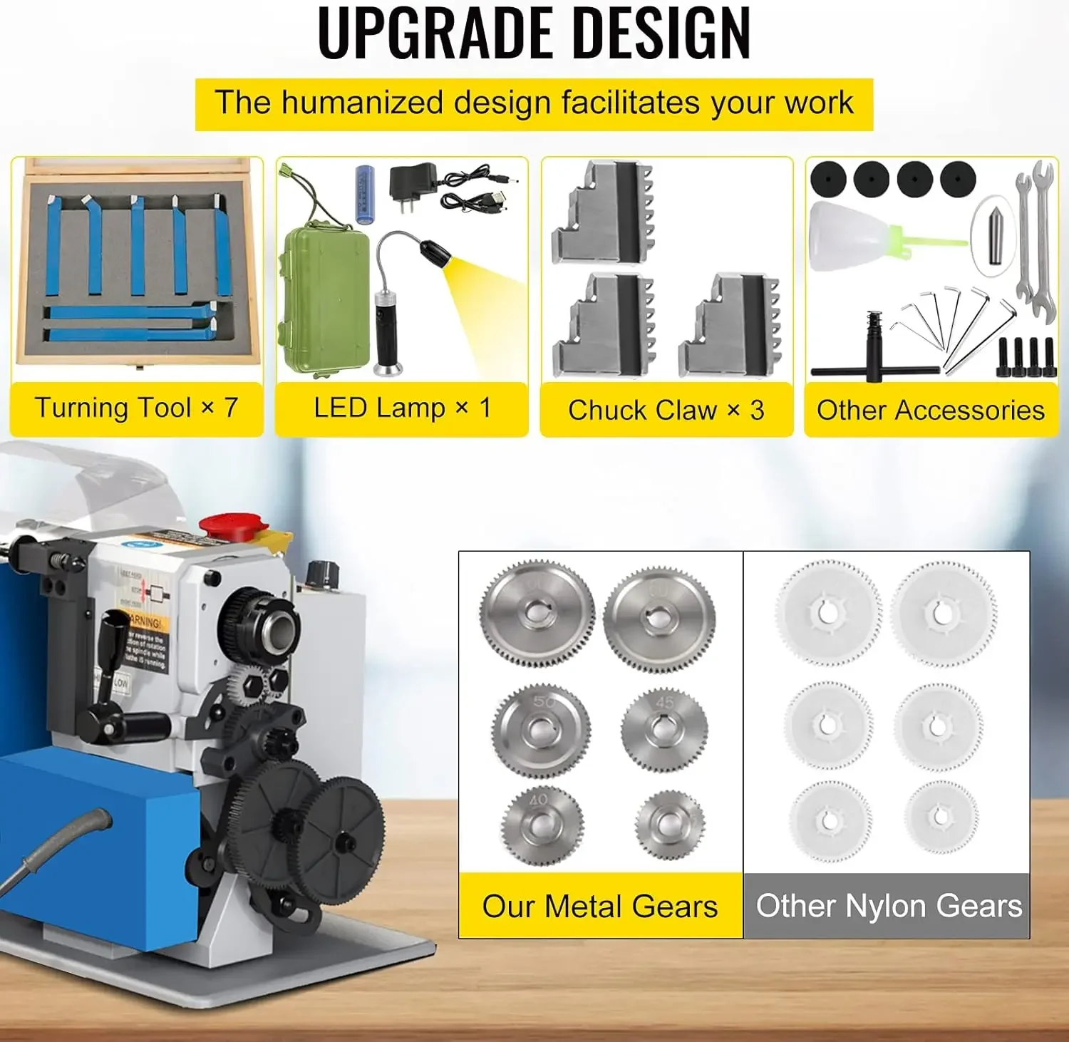 مخرطة معدنية الأكثر مبيعًا، مخرطة معدنية مقاس 7 × 14 بوصة، مع ماكينة مخرطة صغيرة باستخدام الحاسب الآلي ذات ظرف ثلاثي الفك، شاشة رقمية لصندوق المخرطة الدقيقة