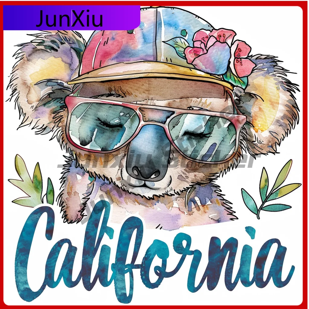 

California Koala Bear Adorable Cool Car Laptop Window Bumper Waterproof Vinyl Decal Gift Cool Vintage Unique Trendy Unique